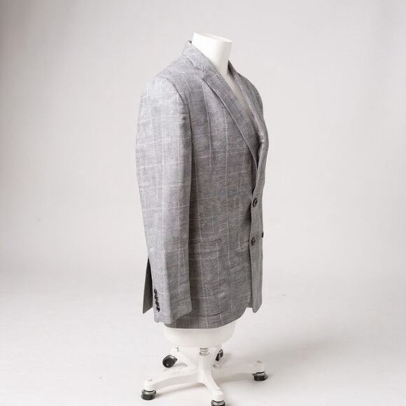 Ted Baker Endurance Blazer Jacket 42L Kyle SPJ Gray Windowpane Single Breasted - Picture 5 of 11